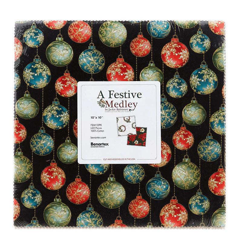 A Festive Medley Favorites Metallic 10" Squares