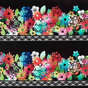 A Groovy Garden - Border Stripe Multi Yardage