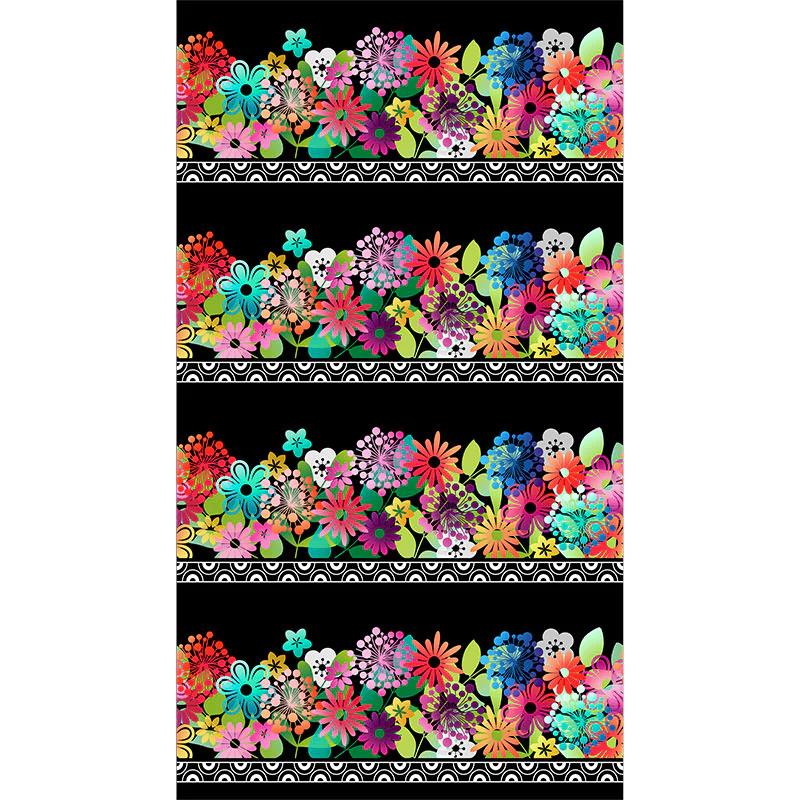 A Groovy Garden - Border Stripe Multi Yardage