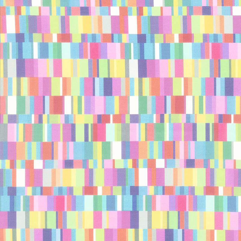 A Groovy Garden - Color Block Stripe Multi Yardage