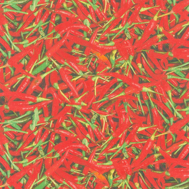 A La Carte - Hot Mamma Pepper Multi Digitally Printed Yardage