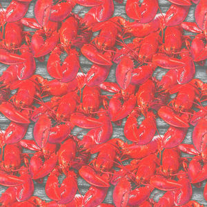 A La Carte - Shello Lobster Multi Digitally Printed Yardage