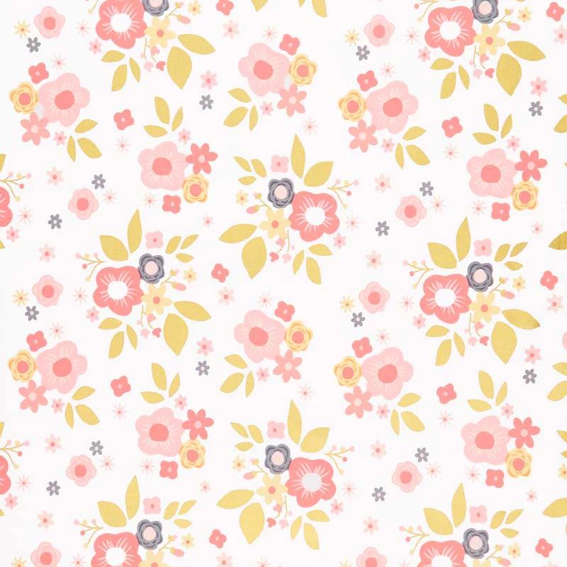 A Little Bit of Sparkle - Main White Metallic Yardage