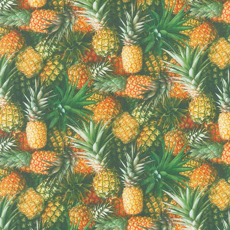 A La Carte - Welcome Committee Pineapple Multi Digitally Printed Yardage