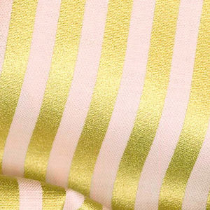 A Little Bit of Sparkle - Stripe Pink Metallic Yardage