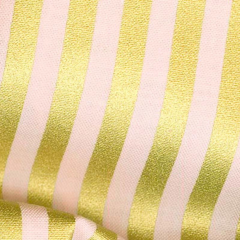 A Little Bit of Sparkle - Stripe Pink Metallic Yardage