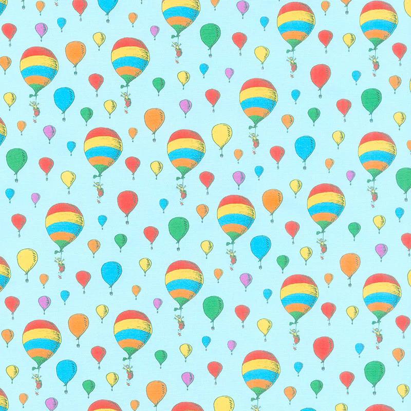 A Little Dr. Seuss - Balloons Blue Yardage