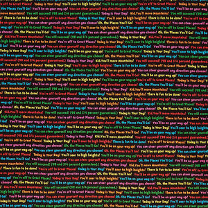 A Little Dr. Seuss - Text Jet Yardage