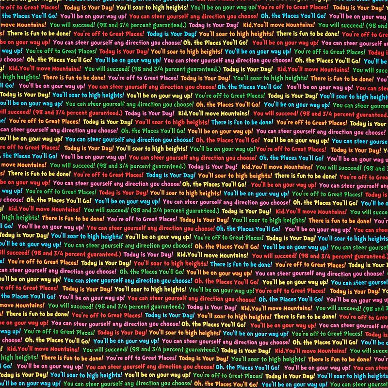 A Little Dr. Seuss - Text Jet Yardage