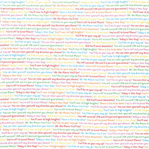 A Little Dr. Seuss - Text White Yardage