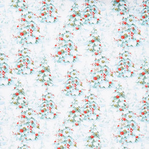 A Magical Christmas - Trees Allover White Yardage