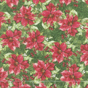 A Poinsettia Winter - Poinsettias Red Yardage