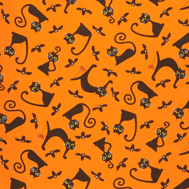 A Spooky Good Time - Cats and Bats Pumpkin Yardage