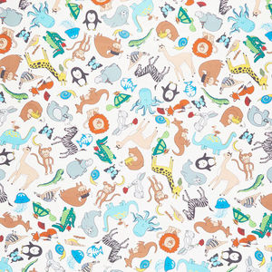 A to Zoo - Animals Ivory Yardage