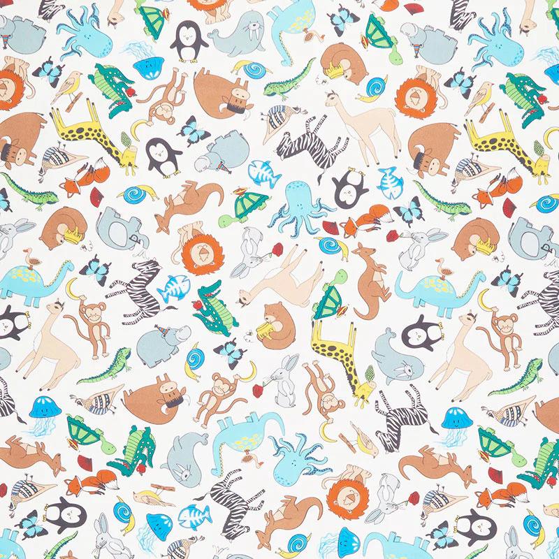 A to Zoo - Animals Ivory Yardage