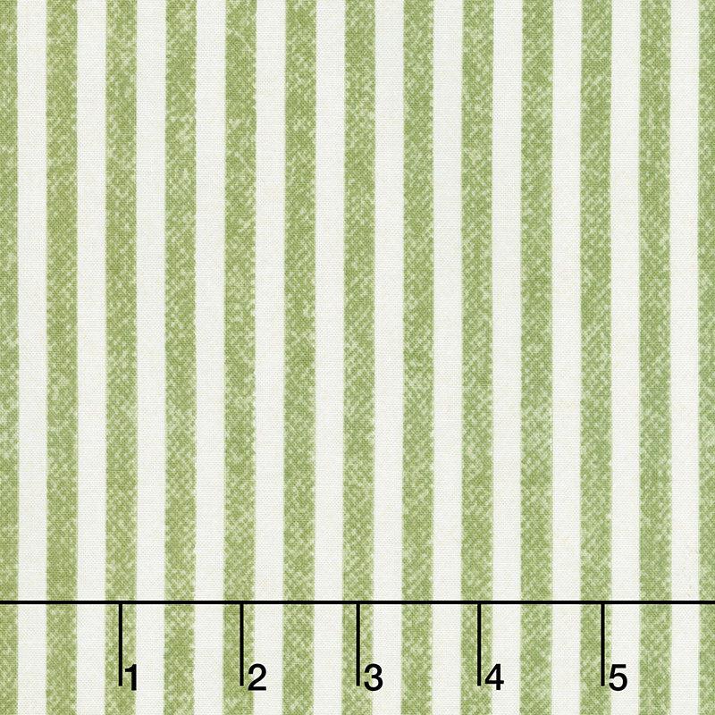 A Wooly Garden - Wooly Stripe Sage Yardage