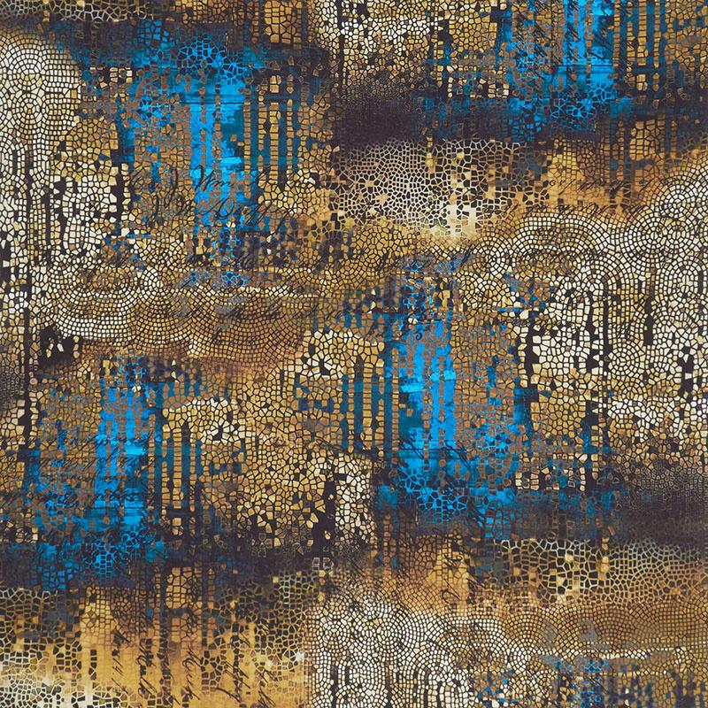 Abandoned 2 - Gilded Mosaic Gold Digitally Printed Yardage