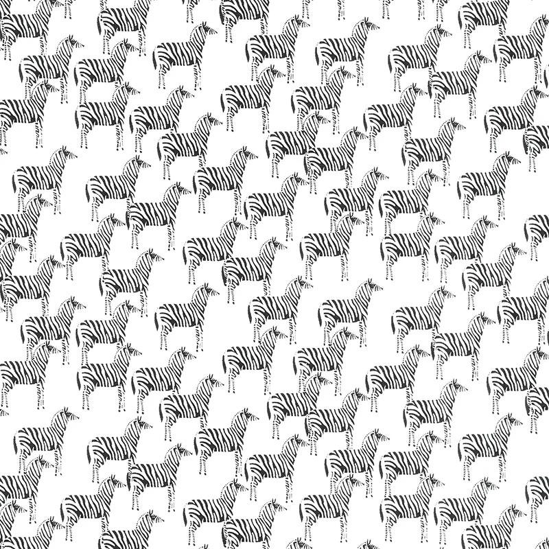 ABC Menagerie - Zebra White Yardage