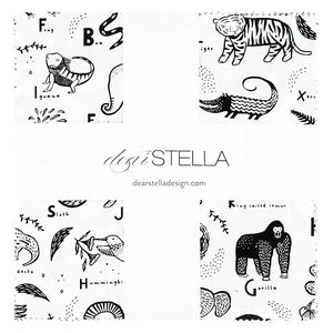 ABC Menagerie 10" Squares