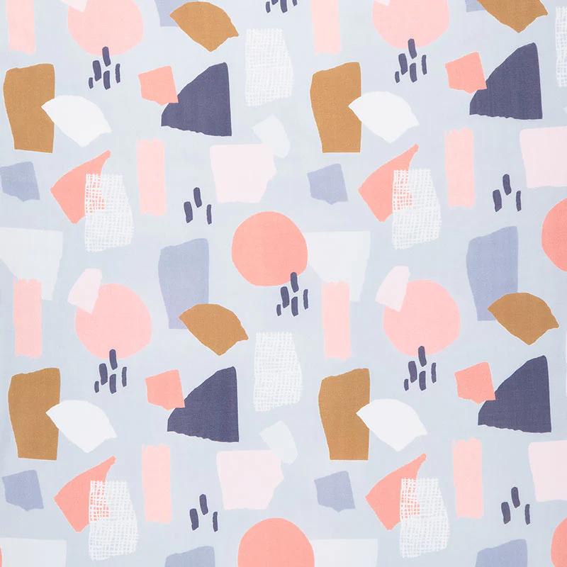 Abstract Collage - Free Hand Geometric Shapes Muted Yardage