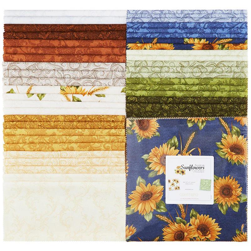 Accent on Sunflowers Favorites 10" Squares