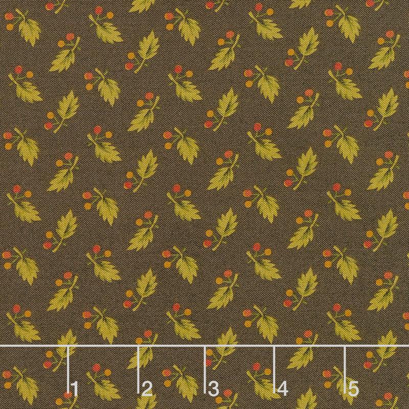Acorn Harvest - Berry Branch Chocolate Yardage