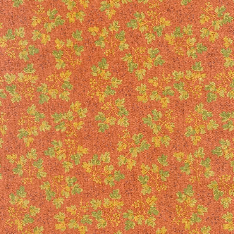 Acorn Harvest - Scattered Branches Pumpkin Yardage