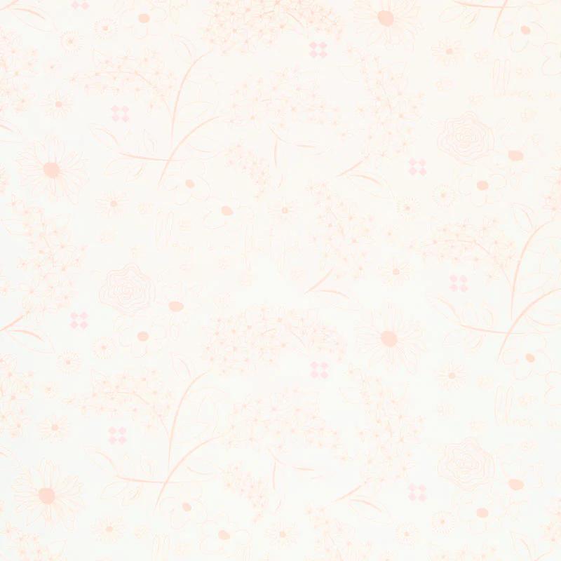 Adel in Spring - Floral Outline Cream 108" Wide Backing