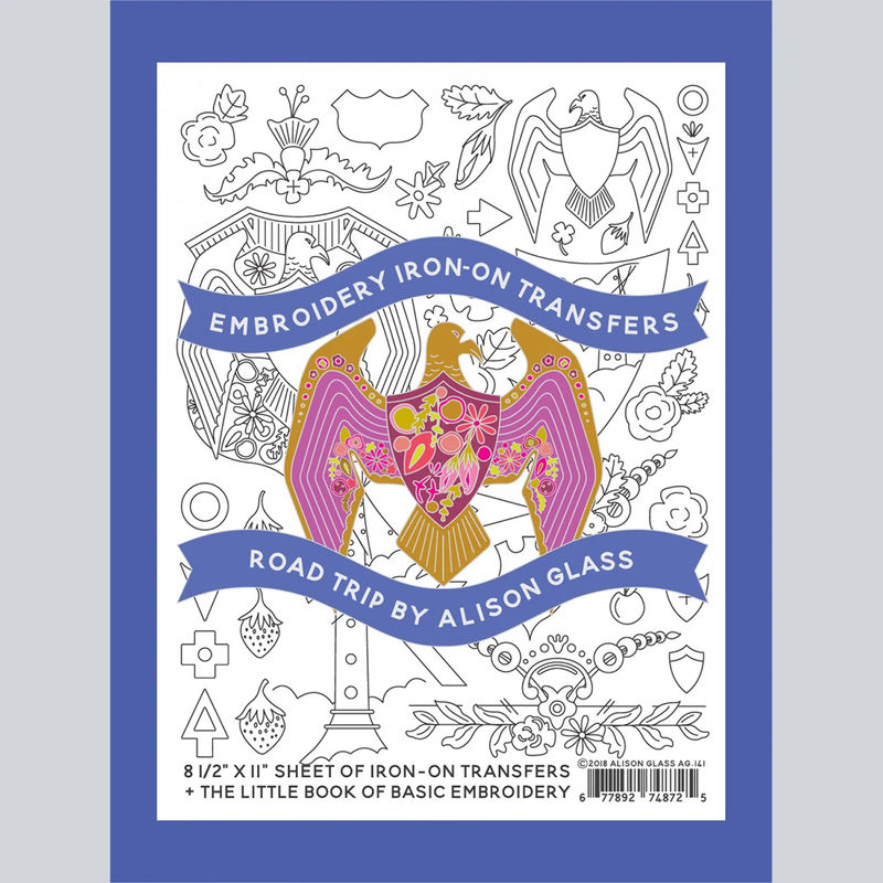 Alison Glass Embroidery Iron-On Transfers Road Trip Pattern