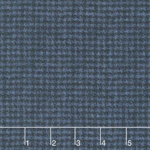 Woolies Flannel - Houndstooth Dark Navy Yardage