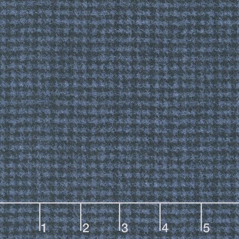 Woolies Flannel - Houndstooth Dark Navy Yardage