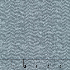 Woolies Flannel - Herringbone Light Blue Yardage