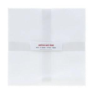 American Made Brand Cotton Solids White 10" Squares