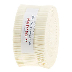 American Made Brand Cotton Solids Cream 2 1/2" Strips