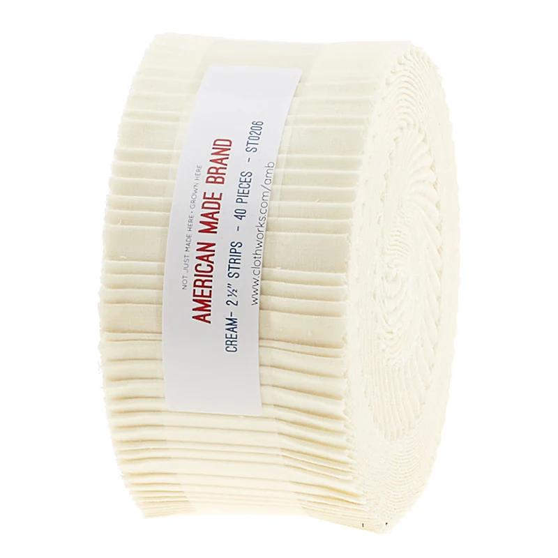 American Made Brand Cotton Solids Cream 2 1/2" Strips
