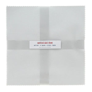 American Made Brand Cotton Solids Misty Gray 10" Squares