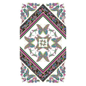 Alluring Butterflies - Butterfly Kaleidscope White Metallic Panel