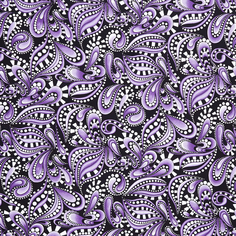 Xanadu - Paisley Rhythm Purple Yardage