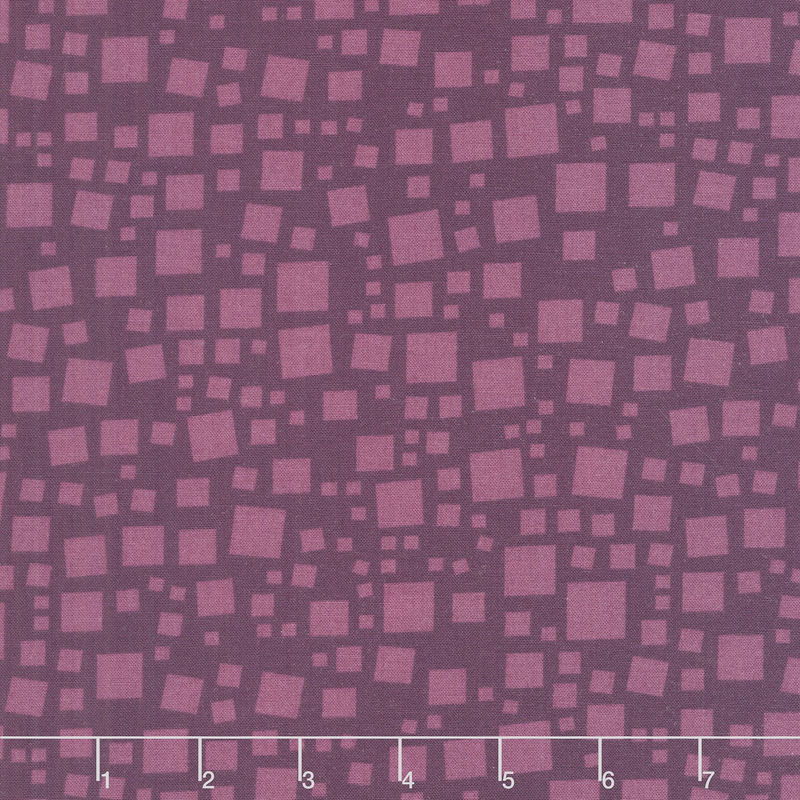 Xanadu - Tonal Squares Dark Wine Yardage