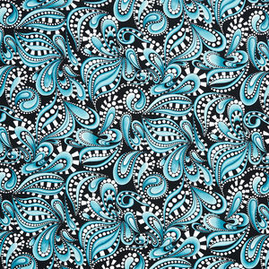 Xanadu - Paisley Rhythm Teal Yardage
