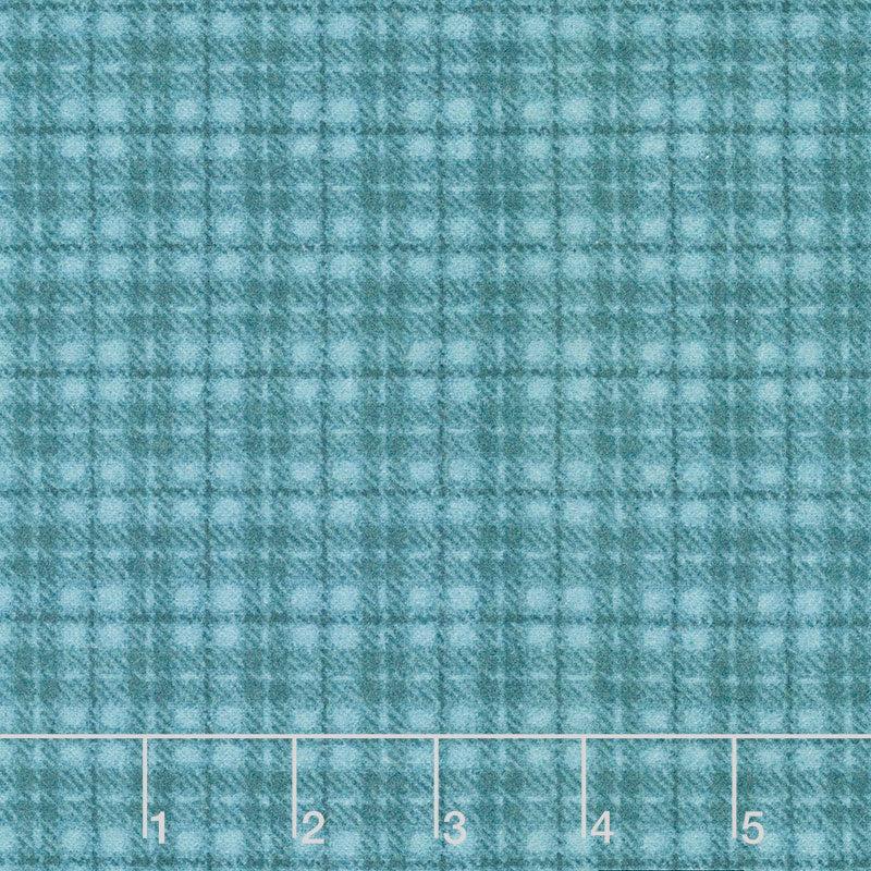 Woolies Flannel - Plaid Teal Yardage