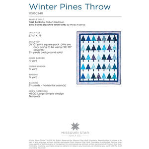 Winter Pines Throw Quilt Pattern by Missouri Star