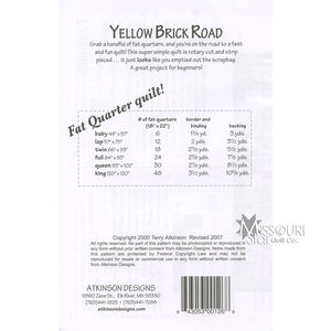 Yellow Brick Road Quilt Pattern