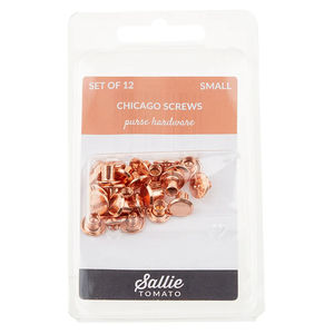 Sallie Tomato Small Chicago Screws 6mm - Set of 12 Rose Gold