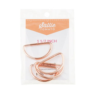 Sallie Tomato 1-1/2" D-Rings - Set of Four Rose Gold