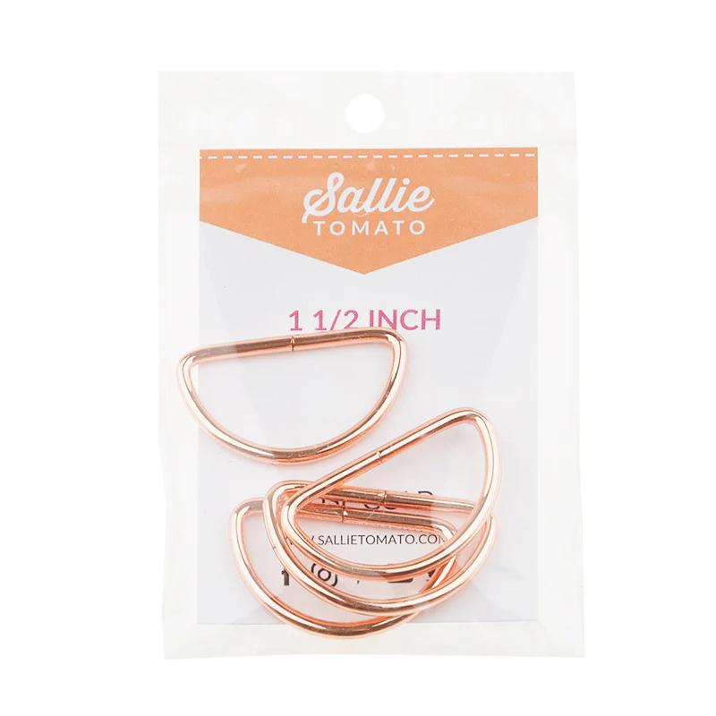 Sallie Tomato 1-1/2" D-Rings - Set of Four Rose Gold