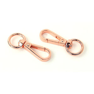 Sallie Tomato 1/2" Swivel Hooks - Set of Two Rose Gold