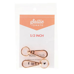 Sallie Tomato 1/2" Swivel Hooks - Set of Two Rose Gold