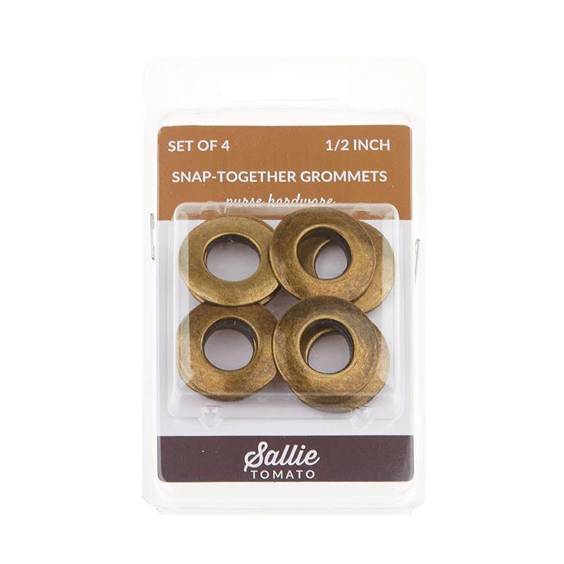 Sallie Tomato Double Faced Snap Together 1/2" Grommets - Antique
