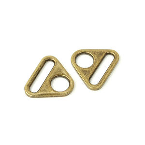 Sallie Tomato 1" Triangle Rings - Set of Two Antique